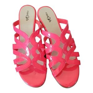 Pink sandals size 10.